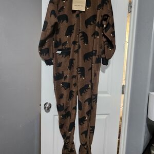 Brown Bear Print One Piece Onesie